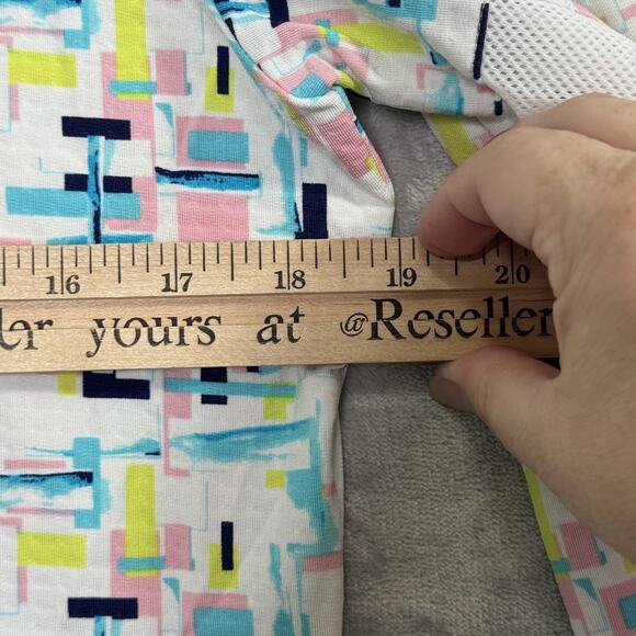 SanSoleil Pullover Womens Large UV 50+ Cooling Long Sleeve Zip Geometric Golf - Picture 9 of 11